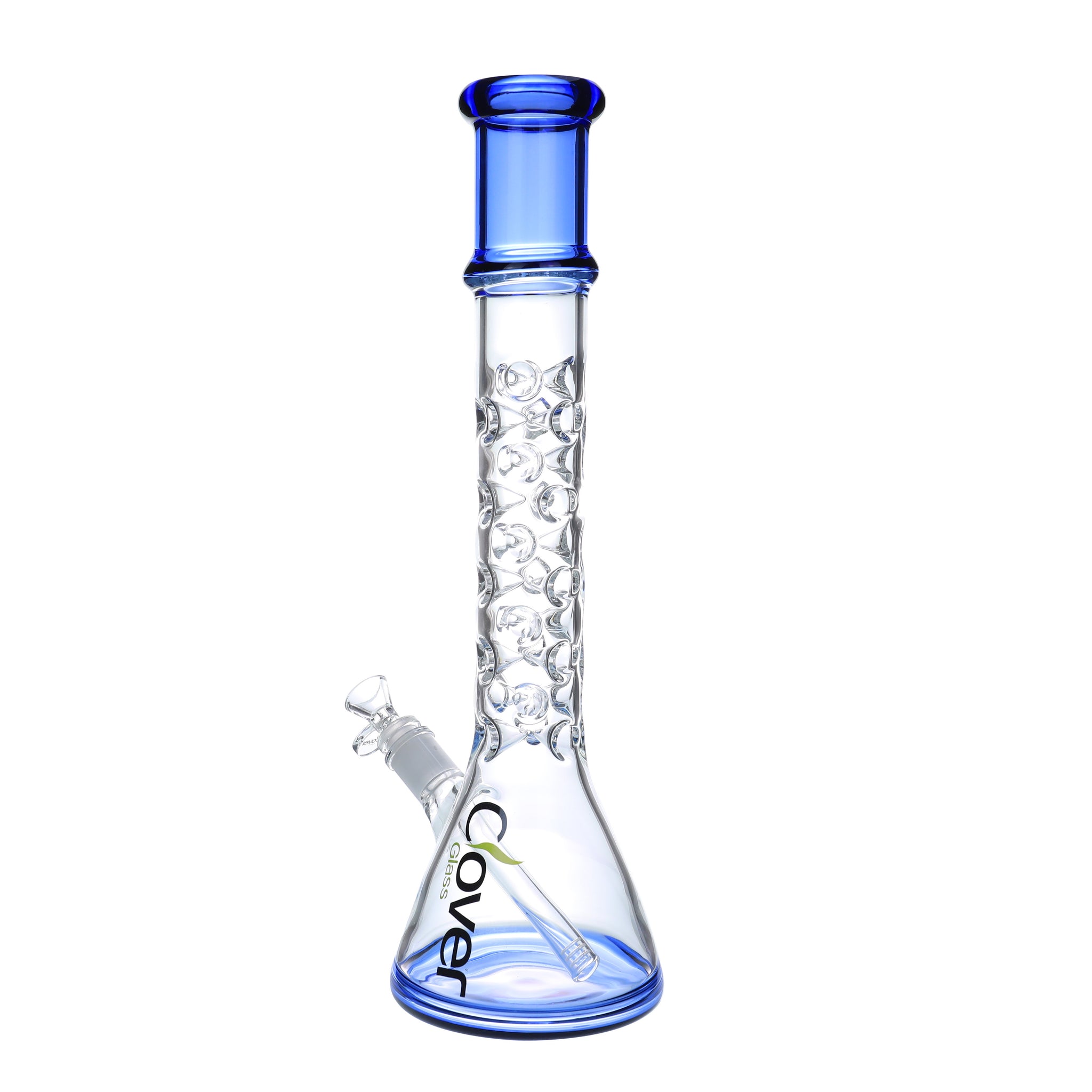 16.5" CLOVER Colored Top & Bottom Multiple Dimple Design Beaker Water Pipe (WPA-260)