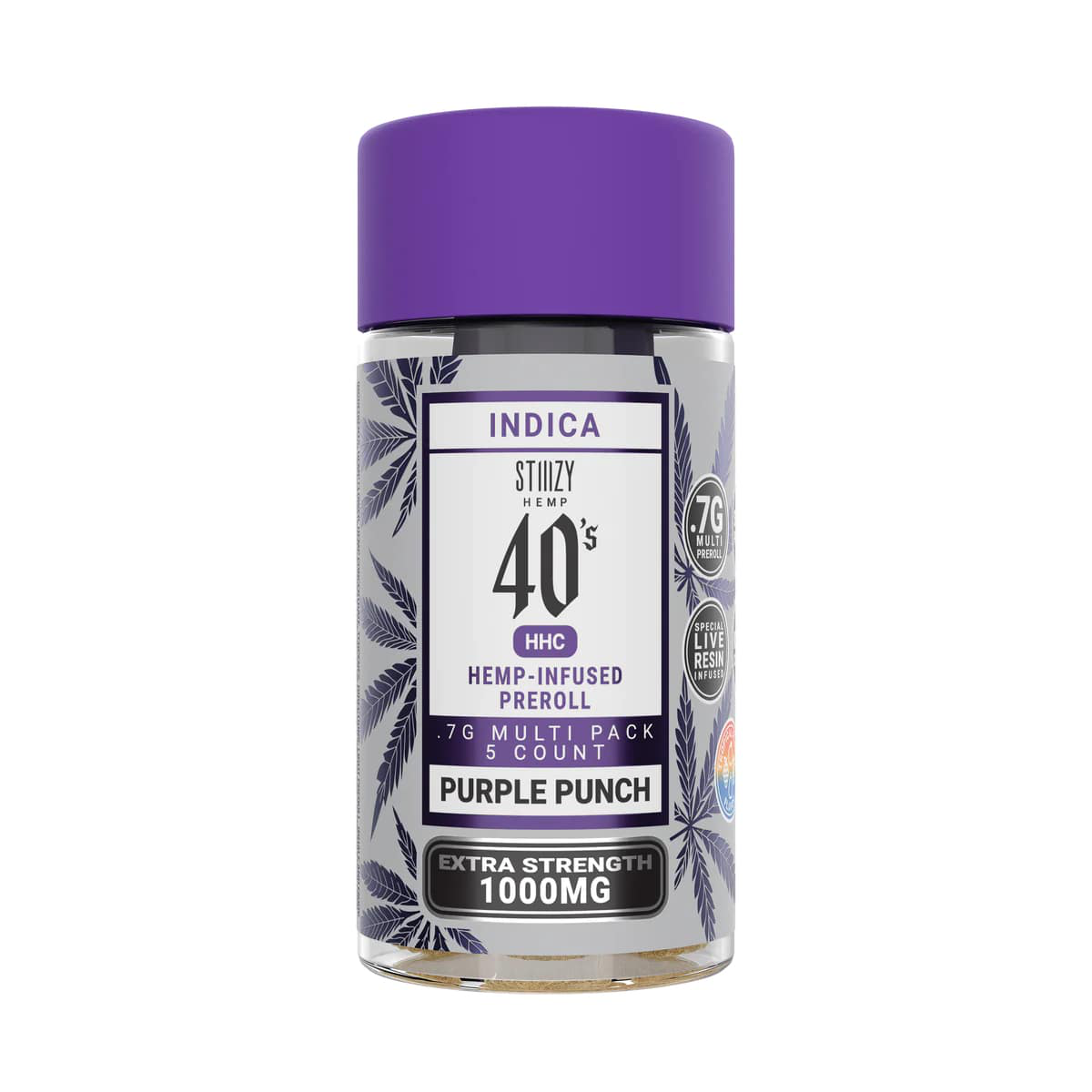 STIIIZY 40's HHC Pre-Rolls 3.5g 5pk Jar - 10ct Display