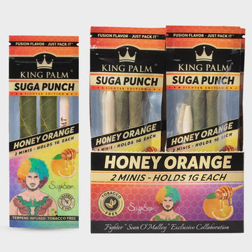 King Palm Honey Orange/Suga Punch - 2 Mini Rolls - 20 Display