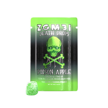 Zombi Death Drops D6 + THCP 1500mg Gummies - 10ct Display