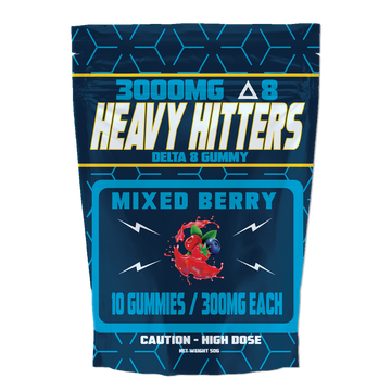 D8Flight Heavy Hitters 3000mg D8 Gummies 10pk bag - 5ct Display