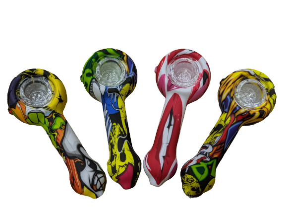 4.5" Full Printed Silicone Hand Pipe (MSRP: $6.99)
