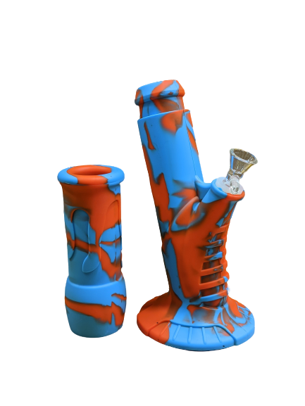 14" Colored Leaning Silicone Water Pipe (MSRP: $29.99)