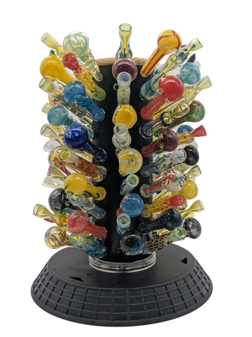 Glass Treez - Rotating Chillum & Pipes Tree Countertop Display - 100ct (MSRP: $5.99-$9.99ea)