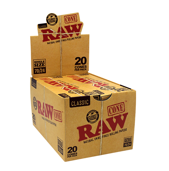 RAW Classic 70mm/45mm Cone 20pk - 12ct Display