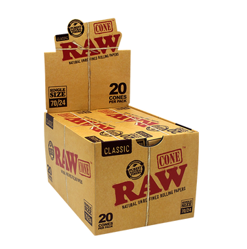 RAW Classic 70mm/45mm Cone 20pk - 12ct Display