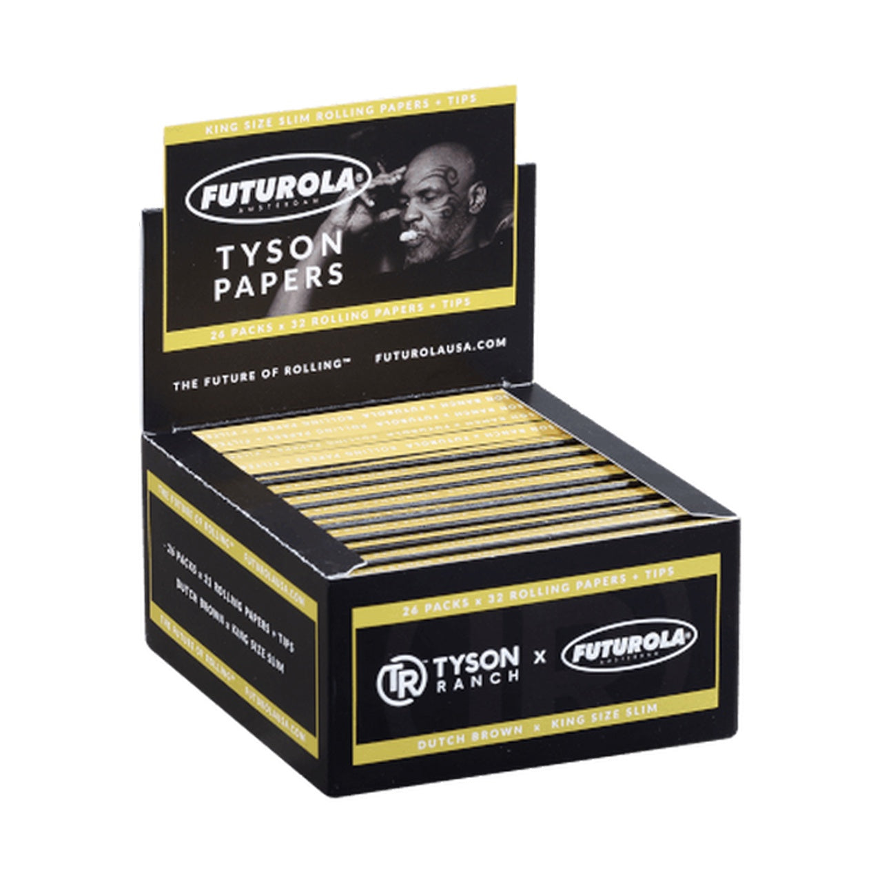 Tyson Ranch Futurola Terpene Infused Rolling Papers + Tips - 24pk