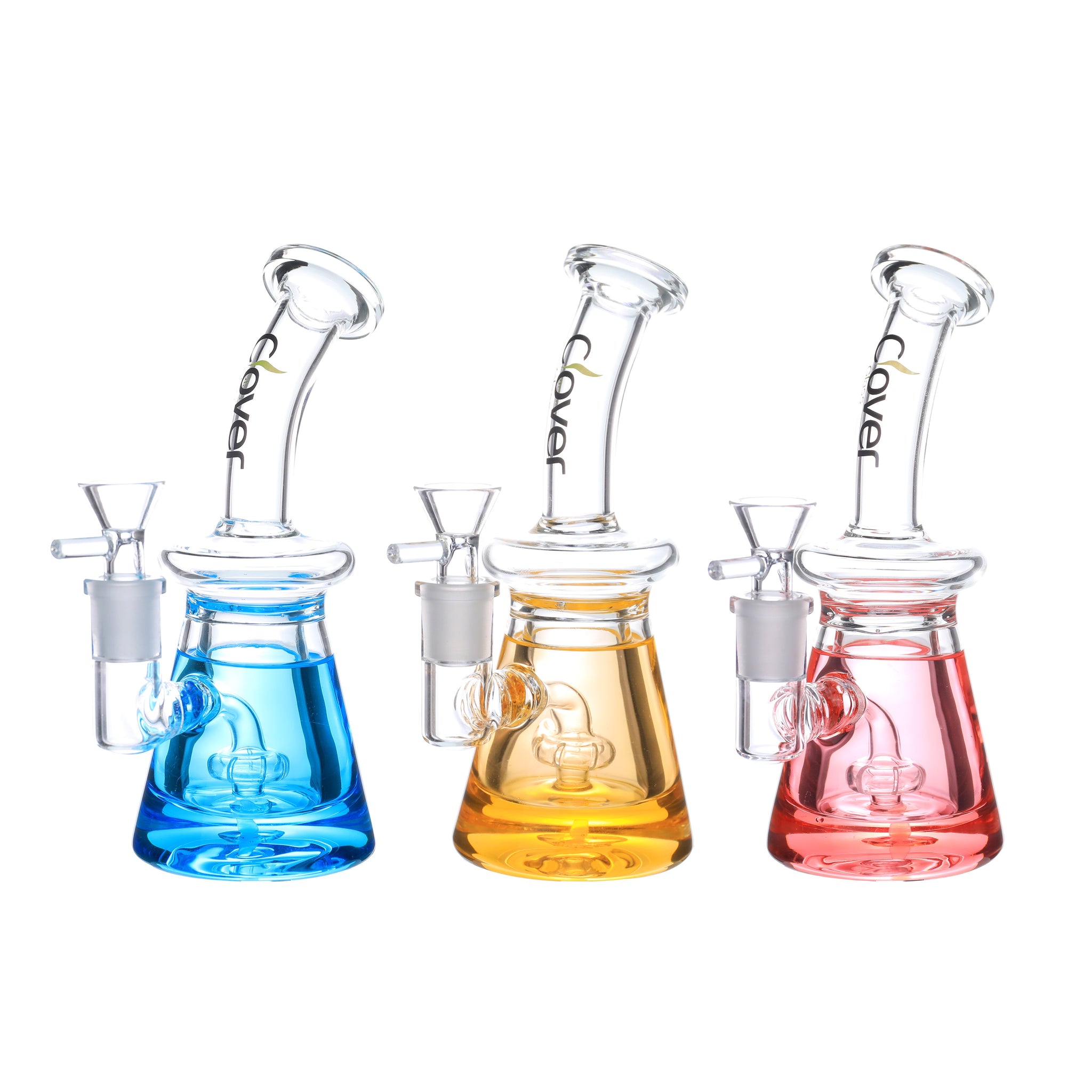 7" CLOVER Glycerin Filled Conical Water Pipe (WPE-417)