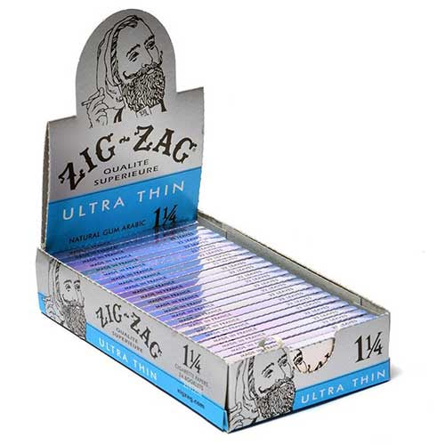 Zig Zag Ultra Thin Cigarette Papers 1 1/4" - 24ct Display
