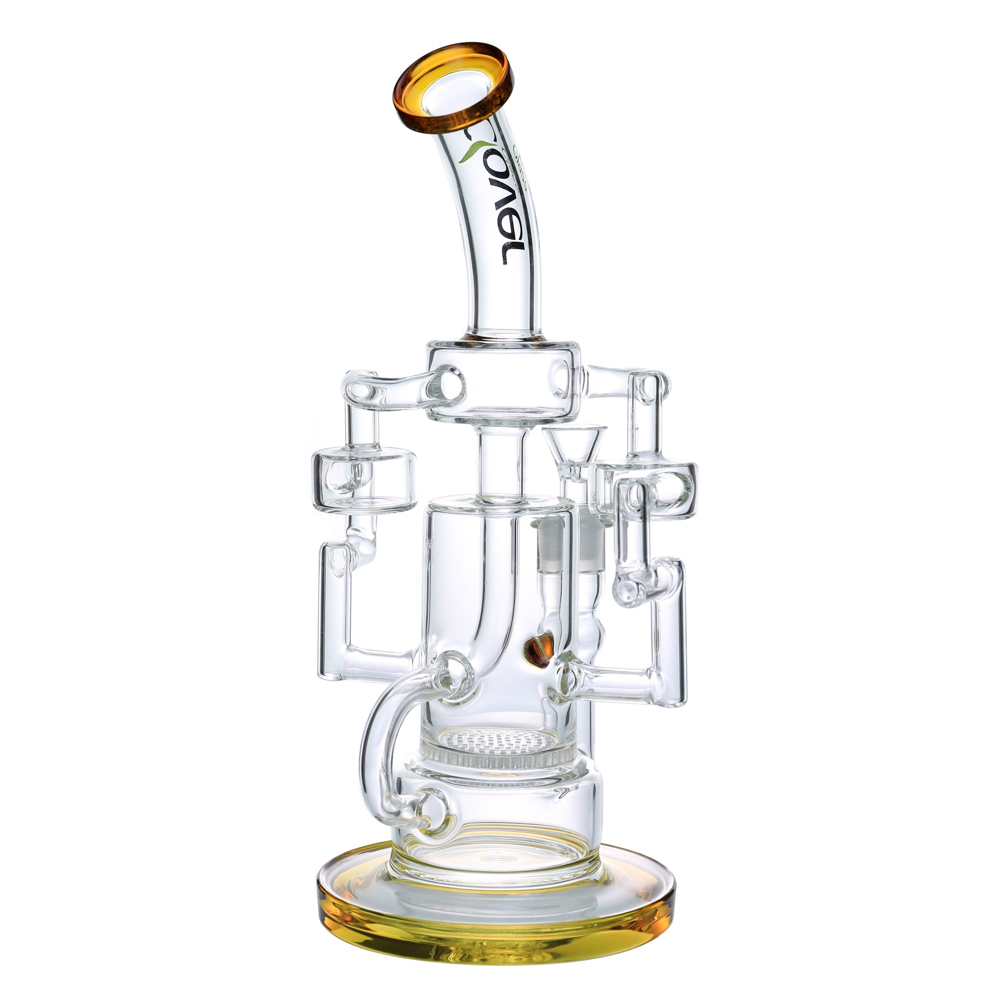 12.5" CLOVER Puck Recycler with Honeycomb Perc Water Pipe (WPC-130)