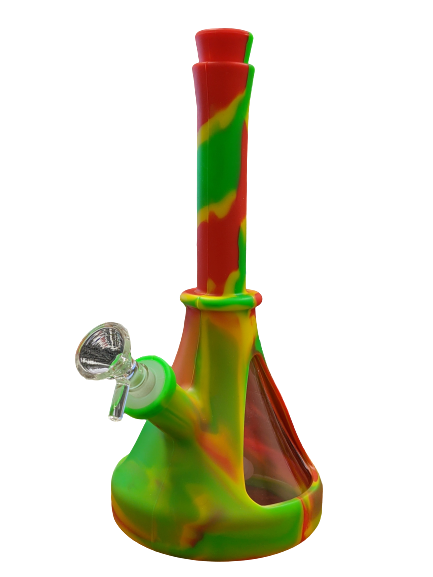 10" Silicone & Glass Hybrid Beaker Water Pipe (MSRP: $19.99)