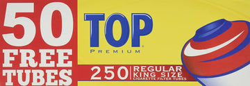 Top Regular King Size Tubes 250ct - 4pk