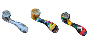 5" Full Printed Silicone Sherlock Hand Pipe (MSRP: $6.99)