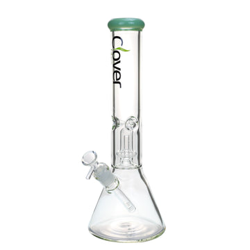 14" CLOVER Middle Matrix Perc Beaker Water Pipe (WPB-351)