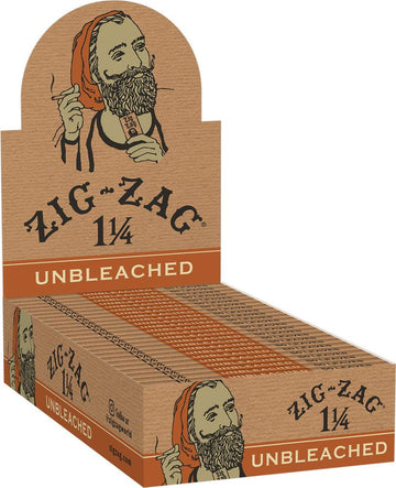 Zig Zag Unbleached Rolling Papers - 24ct Display
