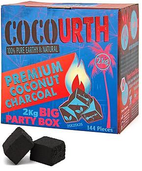 CocoUrth Coconut Charcoal Cube 2kg Party Box (MSRP: $19.99) - Skokie Cash & Carry