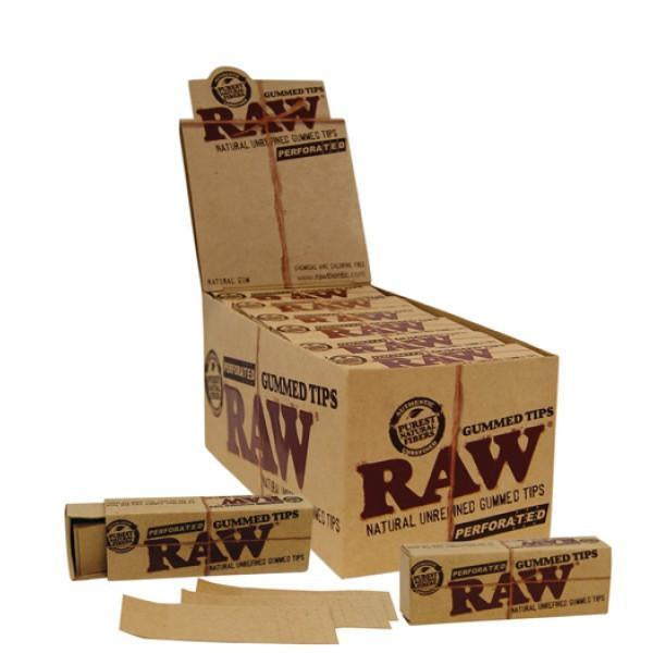 Raw Gummed Tips Perforated 33pk - 24ct Display