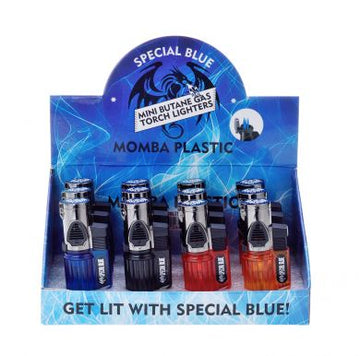Special Blue Momba Plastic Torches - 12ct Display