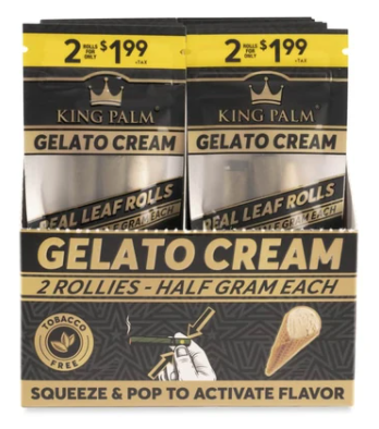 King Palm Gelato Cream - 2 Pre Priced Rollie Rolls - 20pk Display