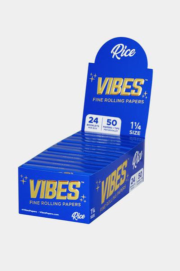 Vibes 1 1/4" Rolling Paper with Tips 50pk - 24ct Display