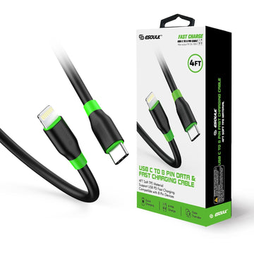 ESOULK 4ft USB C to Iphone Faster Speed Charging Cable