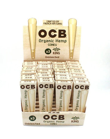 OCB Organic Hemp Pre-Roll Cones - 32ct Display (MSRP: $2.00ea)