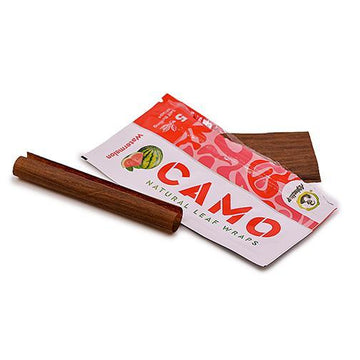 Camo Natural Leaf Self-Rolling Wraps By Afghan Hemp 5pk - 25ct Display