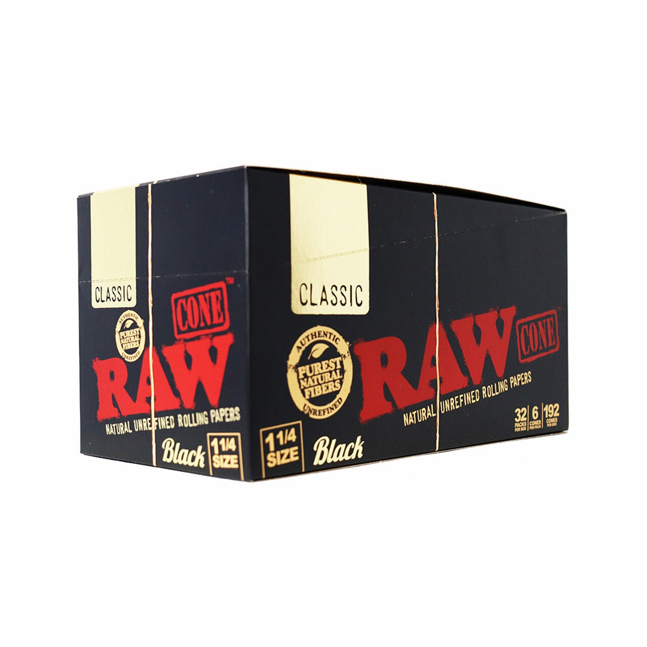 RAW Classic Black Edition Pre-Rolled Cones (King Size | 1 1/4")