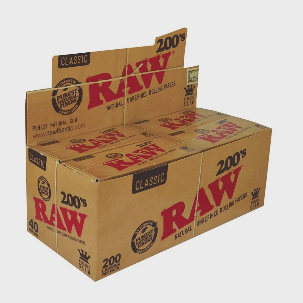 RAW Classic 200s Rolling Paper - 40ct Display