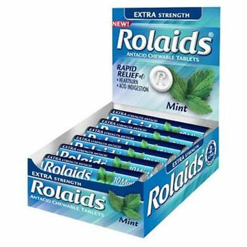 Rolaids Antacid Chewable Tablets - 12ct Display