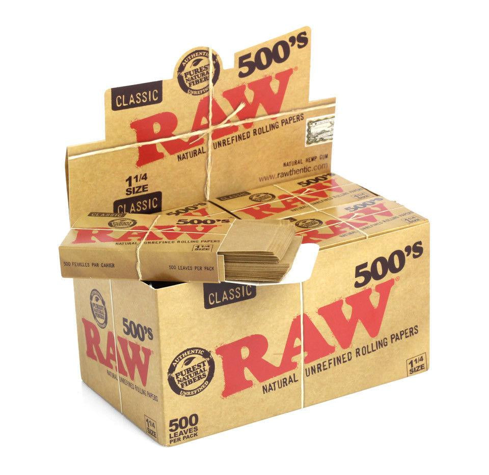 RAW Classic 1 1/4" 500s Rolling Paper - 20ct Display