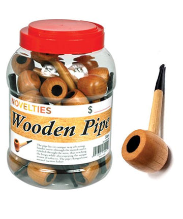 Wooden Tobacco Pipe Jar - 30ct Jar (MSRP: $4.99ea)